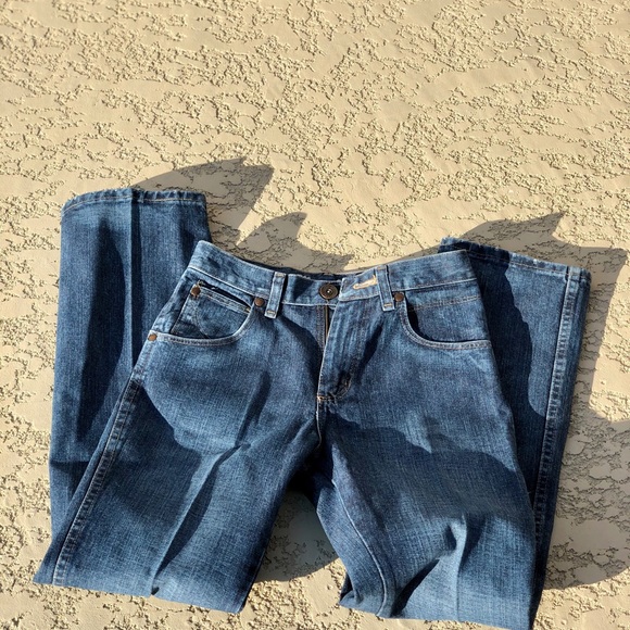 WRANGLER STRAIGHT LEG JEANS WITH ADJ WAIST SZ 14 - Picture 9 of 9